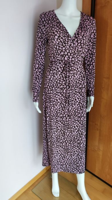 Mango sukienka kopertowa MIDI r S 36