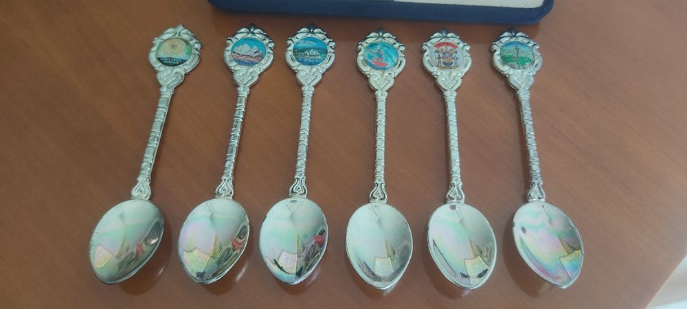 Colheres de chá Banho a Prata