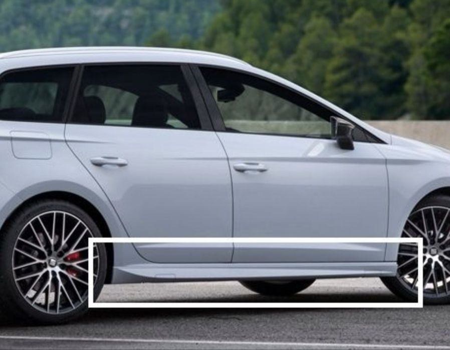 Conjunto de spoiler frontal e embaladeira seat leon