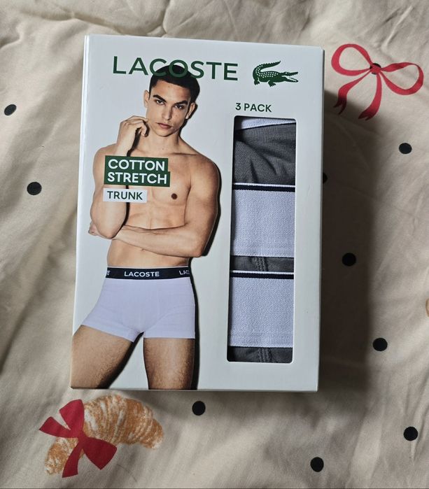 Nowe Męskie oryginalne Bokserki Lacoste XL