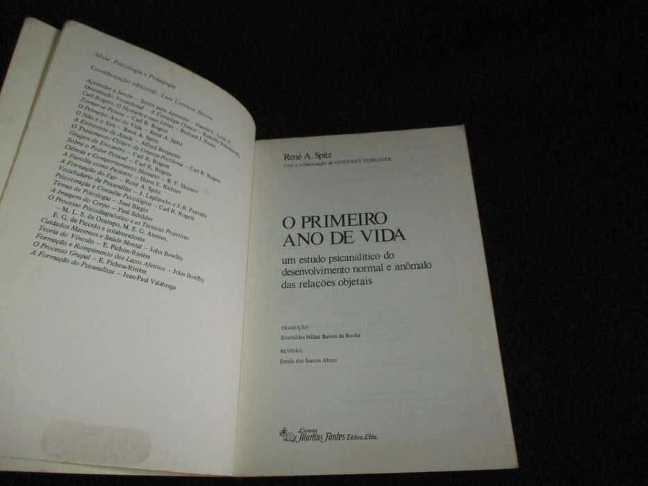 Livro O Primeiro Ano de Vida René A. Spitz