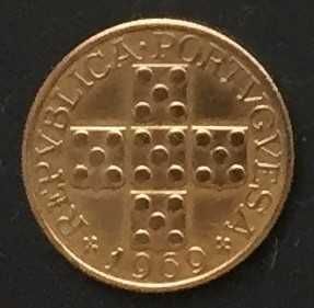 Moeda XX centavos bronze - Portugal - 1969