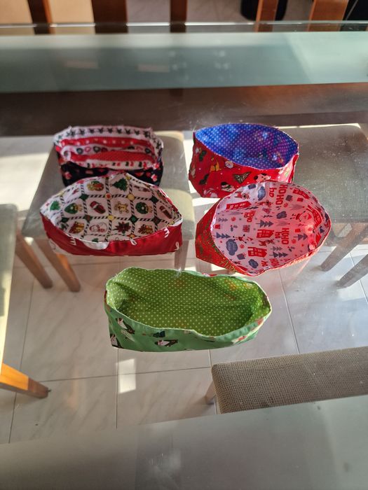 Cestas de pano feito a mão