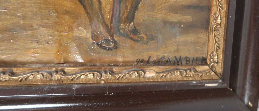 Óleo sobre painel de madeira Séc. XIX