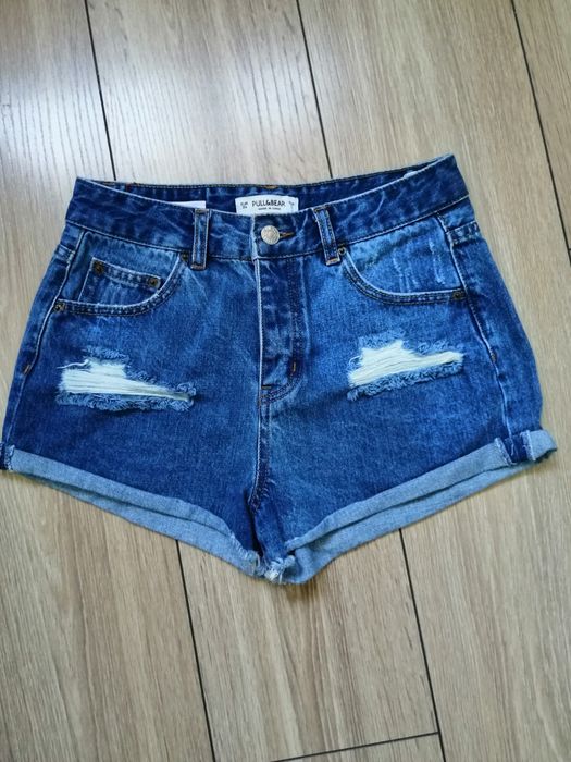 Spodenki jeansowe 34 wysoki stan Pull&Bear
