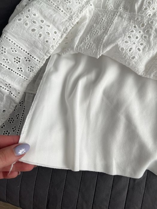 Sukienka koronkowa letnia biała 36/S