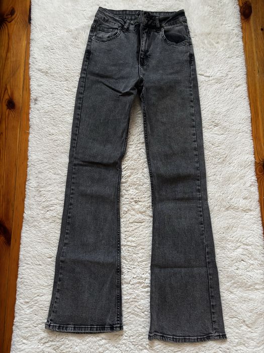 Джинси беггі,голубі базові,рвані,кльош,комбінезон