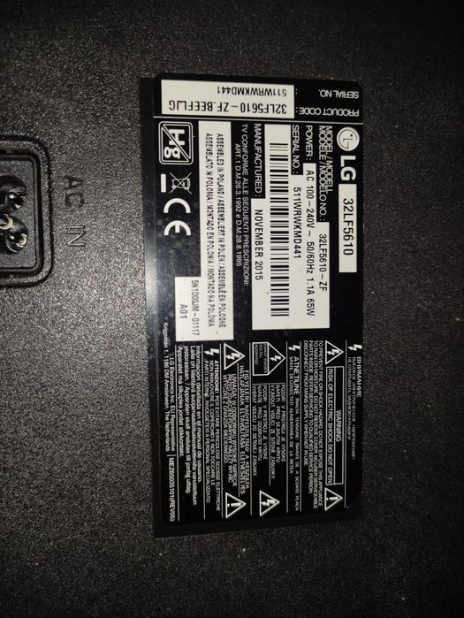 Telewizor 32 cale LG 32LF5610 na części