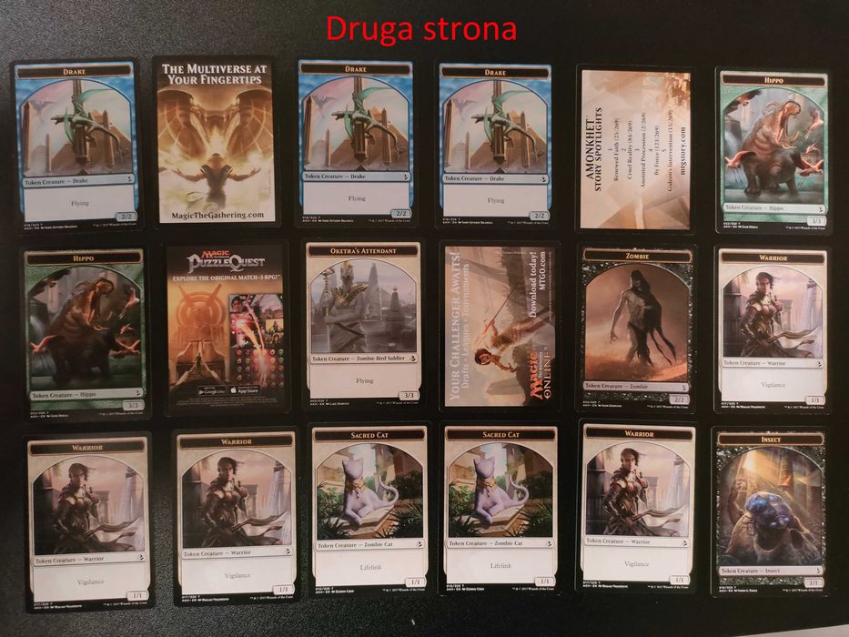 Magic the Gathering – Amonkhet tokens – 33 szt. – Mint/Near Mint