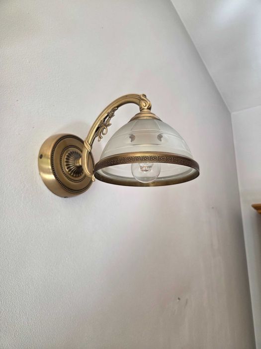 Kompleksowe oświetlenie retro / klasyczne – 7 elementów: kinkiety, plafon, lampa wisząca