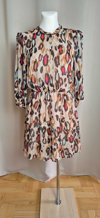 Sukienka, animal print, zwierzęcy wzór, premium, lux, luxury, luksusowa, jesień, autumn, Liu Jo rozmiar M/38