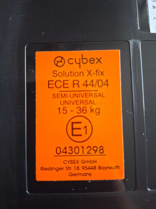 Fotelik samochodowy Cybex Solution X-Fix (15-36 kg) / ISOFIX / Bezwypadkowy