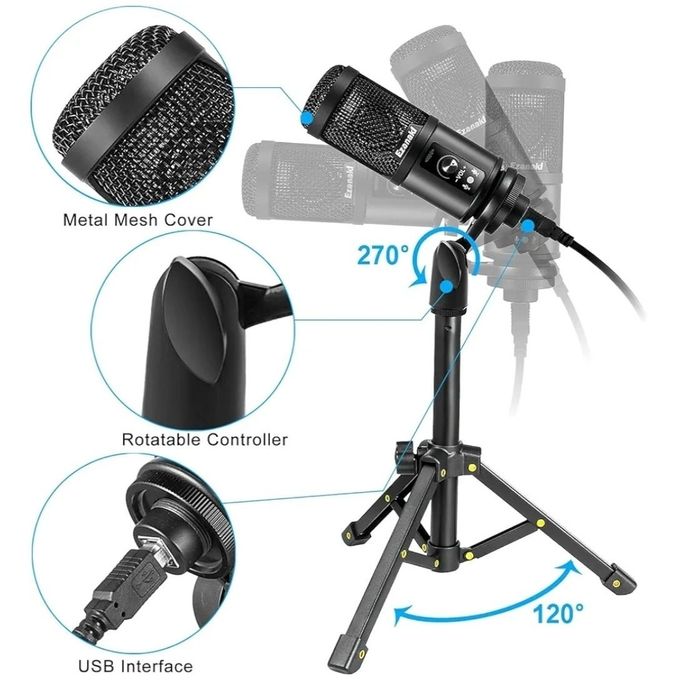 Ezanaki mikrofon USB do komputera nowy okazja na prezent