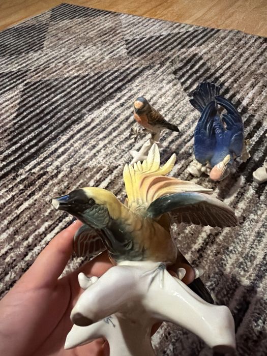 Figurki ptaków porcelana