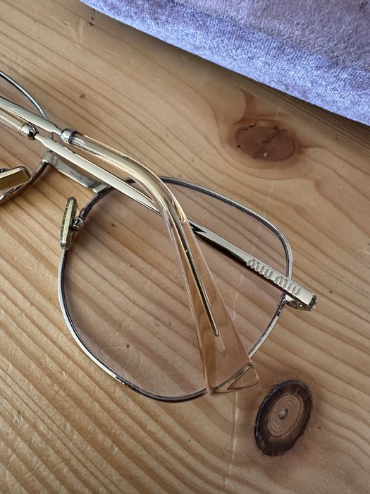 Miu Miu Okulary Oprawki korekcyjne Zloto Logo