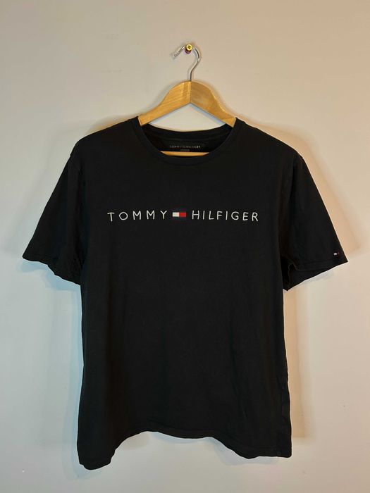 Koszulka Tommy Hilfiger czarna duże Logo xl