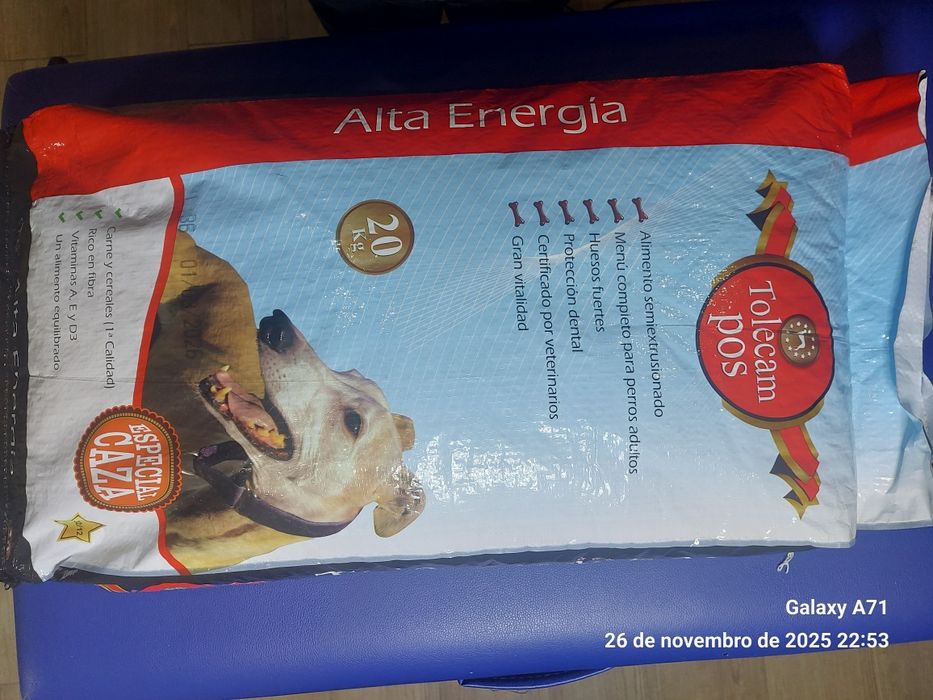 Ração alta energia tolecam para cães 20kg