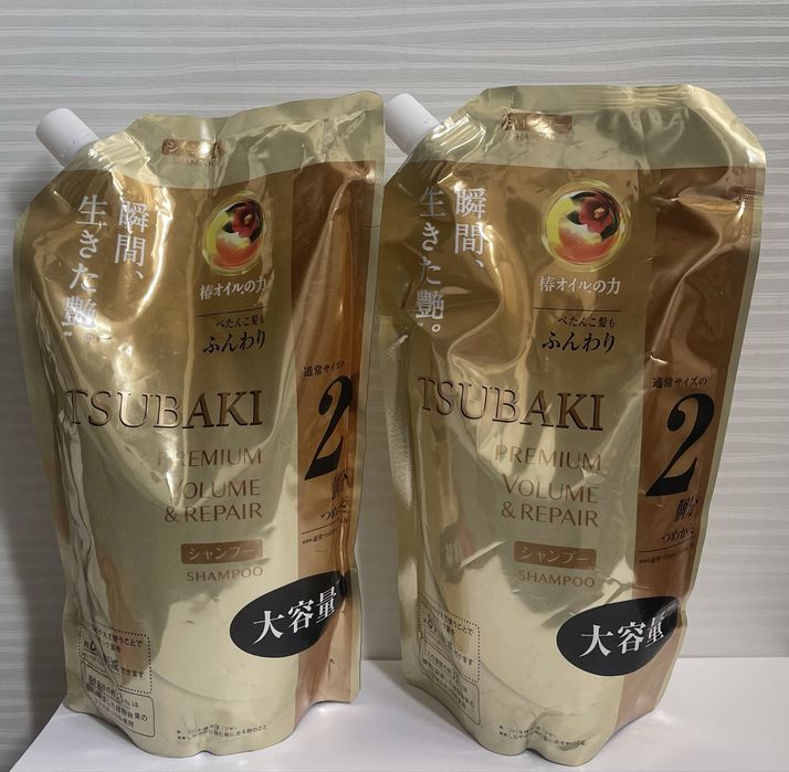 Шампунь Shiseido Tsubaki Premium Volume & Repair Gold 660 ml та 450 ml