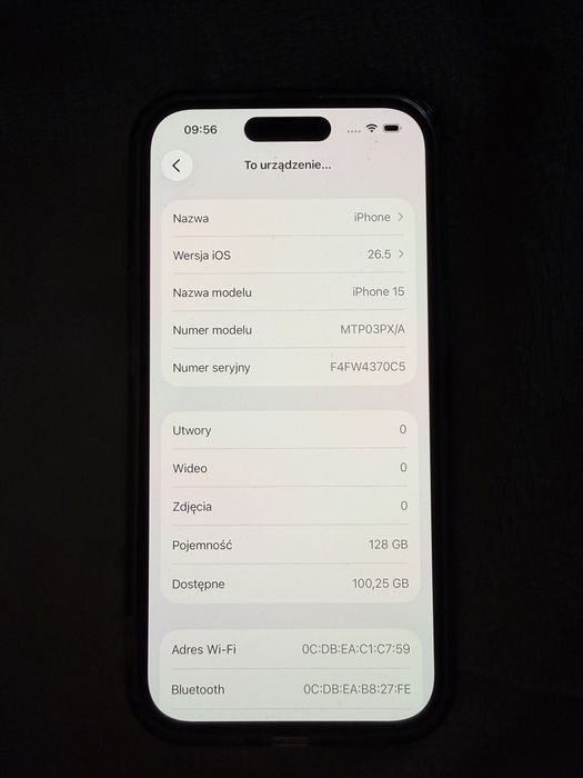 iPhone 15 128 GB Czarny – bardzo dobry stan