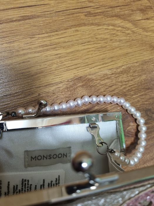 Torebka dziewczeca Monsoon brokatowa  elegancka  motyl