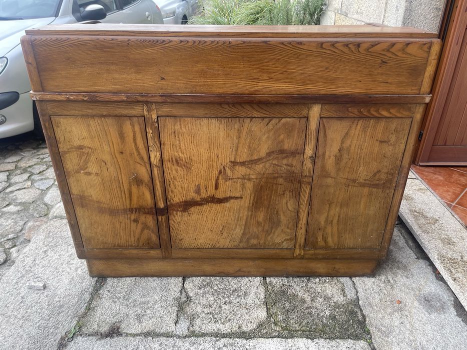 Secretaria em Madeira com Cadeira