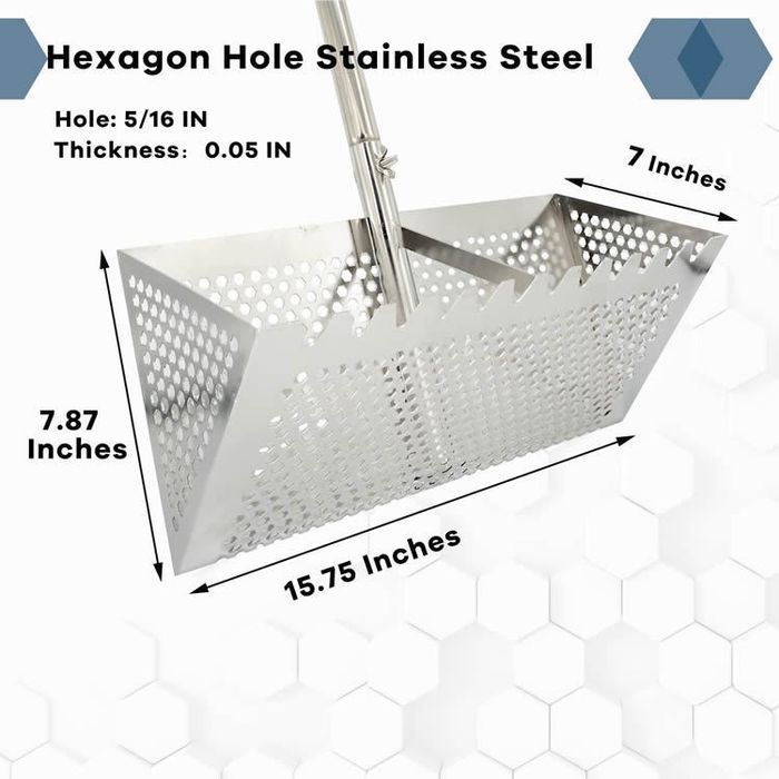 Sito do piasku ze stali nierdzewnej – łopatka do poszukiwań plażowych