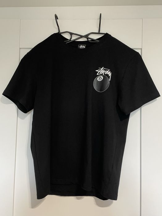 Stussy Męska Czarna Koszulka z Nadrukiem M