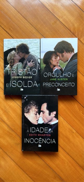 Venda de livros "Tristão e Isolda", “Orgulho e Preconceito" e um outro