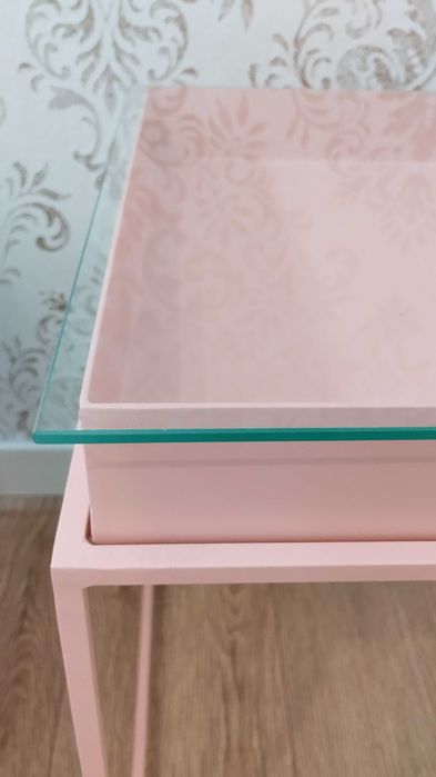 Mesa aço inoxidável rosa