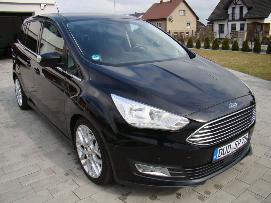 Ford Grand C-MAX Skóry Nawigacja Asystent Parkowania Aktywny Tempomat Keyless