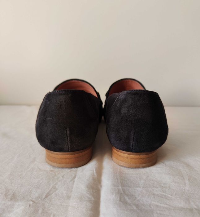 Sapatos Loafer, Camurça, Azul-marinho, Calçado Guimarães, Tamanho 35