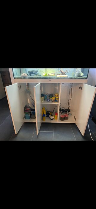 Aquario da Juwell 180L branco com movel e Filtro Externo