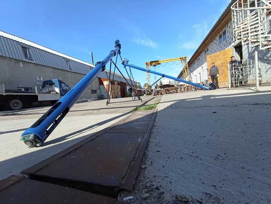 Шнековий навантажувач 219*8м, гвинтовий конвеєр, протруювач, погрузчик