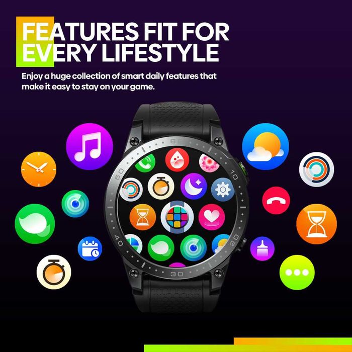 СмартГодинник СмартЧасы SmartWatch Zeblaze Ares 3 Pro Abyss Black