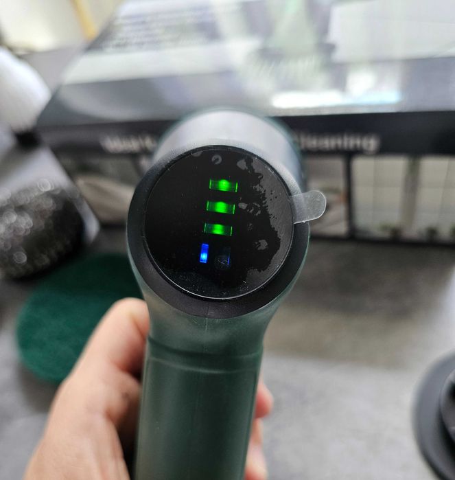 Szczotka Elektryczna Bezprzewodowa 7w1 z Wyświetlaczem LCD - Zielona