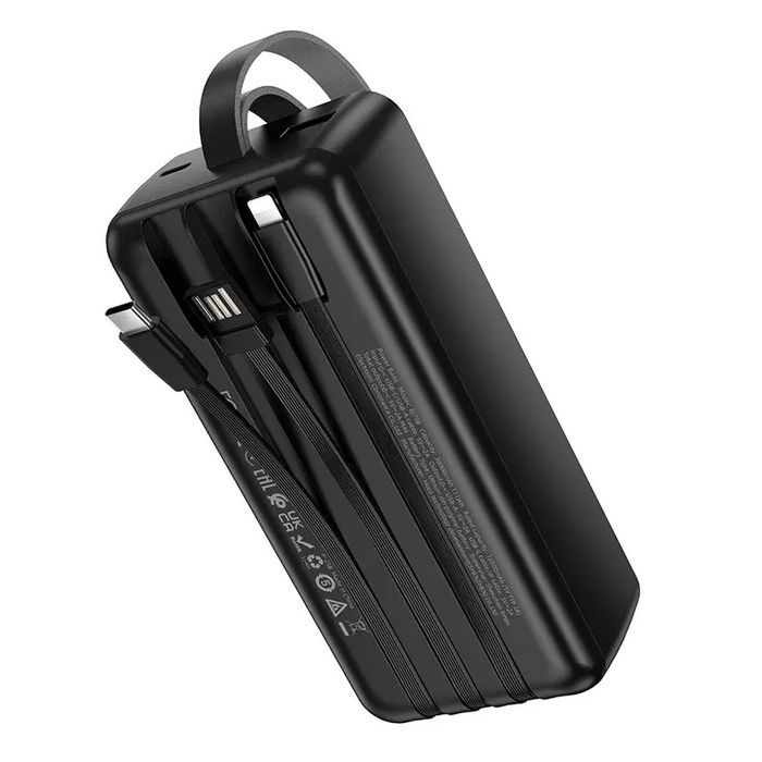 Павербанк 30000 mAh повербанк 30000 з кабелями BOROFONE BJ79B повер банк для роутера power bank 30000 купить повербанк ОПТ павербанки оптом