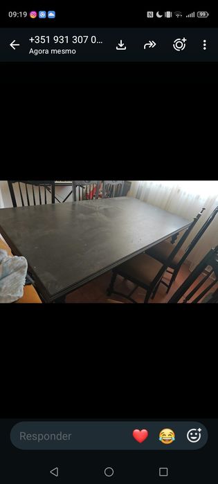 Mesa de refeicoes grande vitage com 6 cadeiras