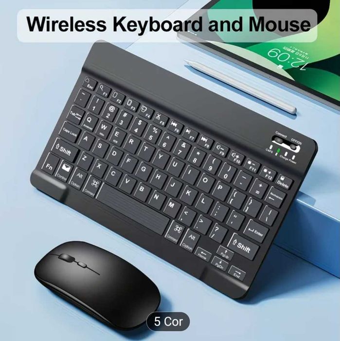 Mouse&keyboard bluetooth recarregavel