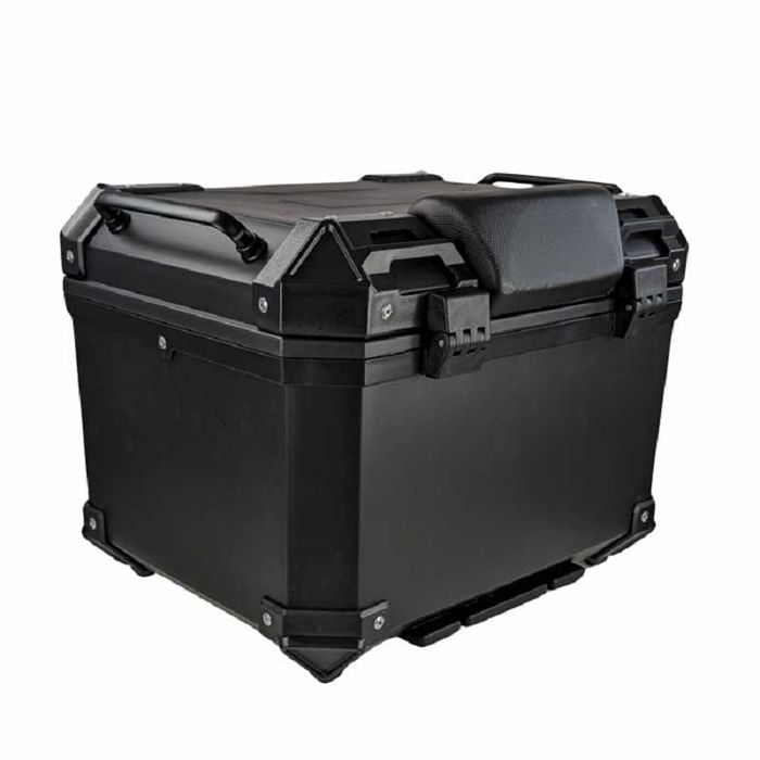 Top case média tipo alumínio mota bagageira moto