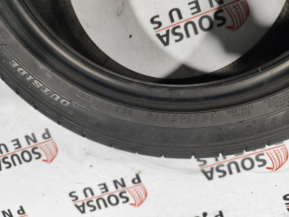 2 pneus semi novos 245-45R18 Dunlop RFT - Oferta dos Portes