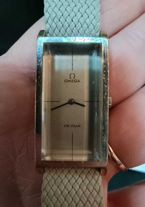 Par Castiçais Prata Relógio Omega De Ville