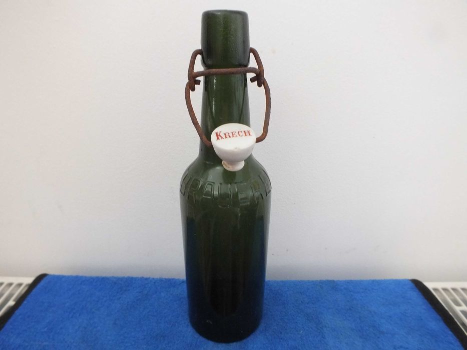 Unikat-stara butelka  po piwie Brauerei Wilhelm Krech Goldap 1938r.