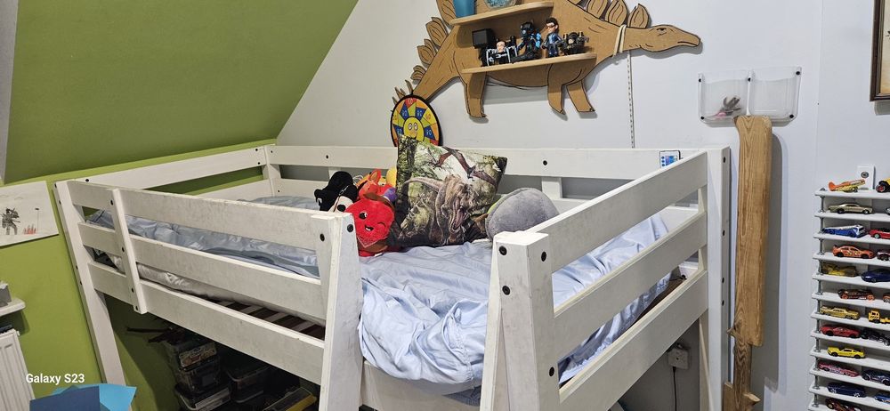 Łóżko piętrowe z drabinką  206x 87cm