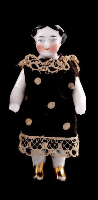 Miniatura Porcelana Vitoriana Séc. XIX - China Head Doll (6,5cm)