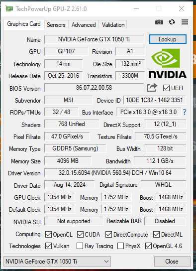 Karta graficzna MSI GeForce GTX 1050 TI GAMING X 4 GB.7.7.26