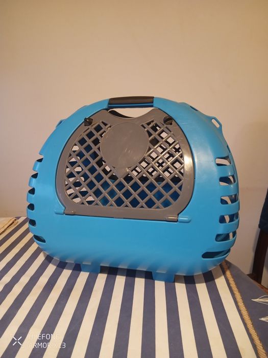 Transportadora Penélope Azul, medidas nas fotos, animais pets cães gatos coelhos etc