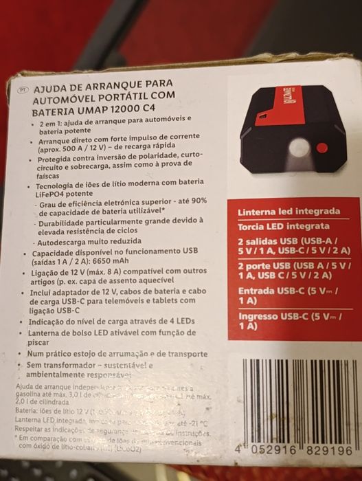 Arrancador de bateria portátil