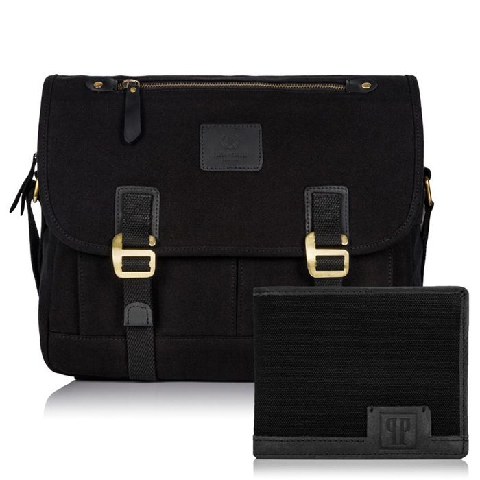 zestaw męski torba męska na ramię vintage t-17 portfel męski