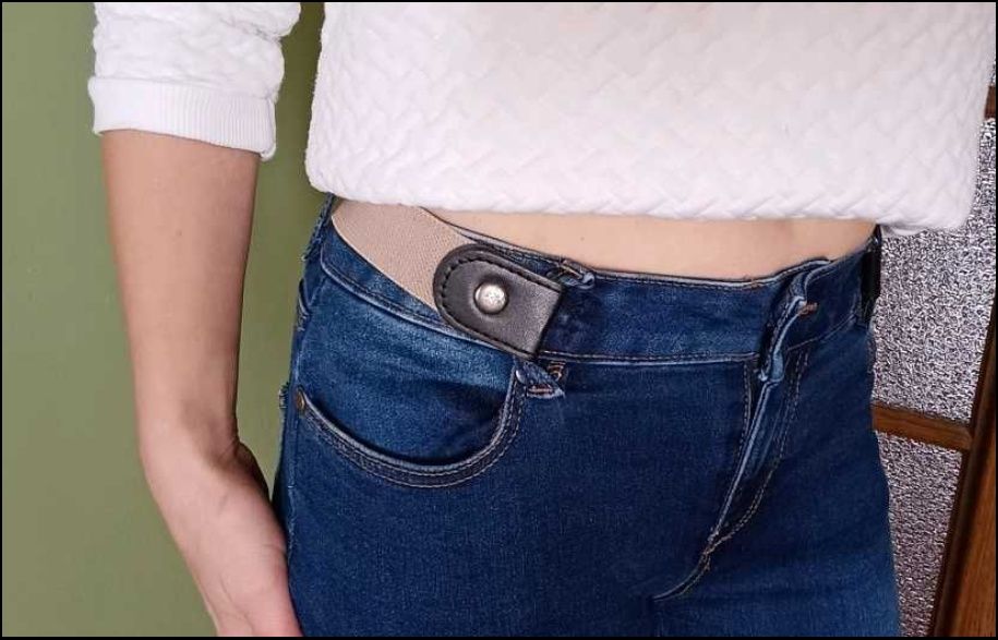 Elastyczny pasek do dżinsów bez klamry
