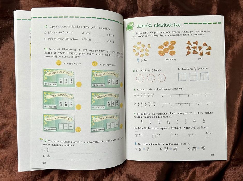 Matematyka z plusem kl. 4 ćwiczenia ułamki wersja A